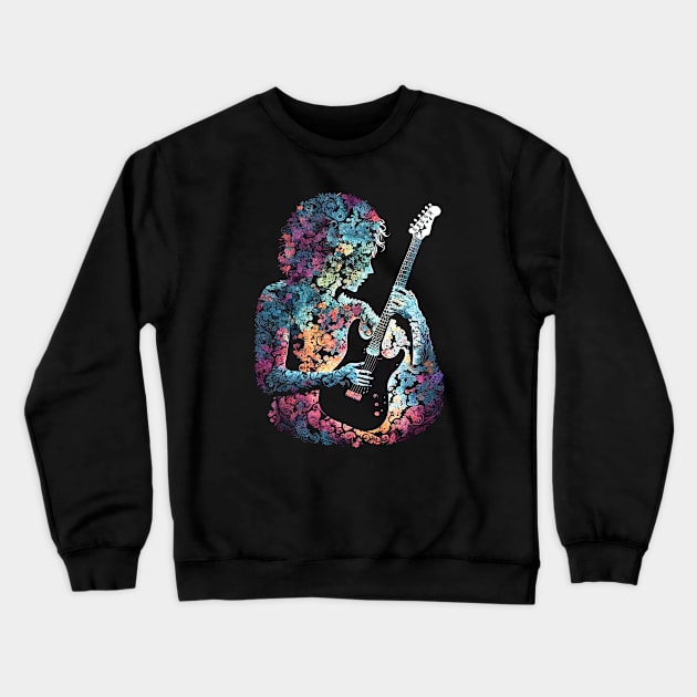 Guitar Player - Guitarist Playing Electric Guitar Crewneck Sweatshirt by Barn Shirt USA